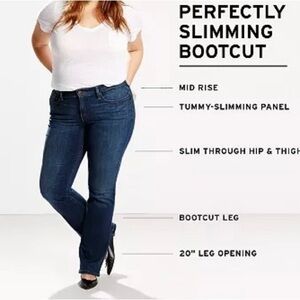 LEVI'S 512 Denim Perfectly Shaping Bootcut Jeans Plus size 20W